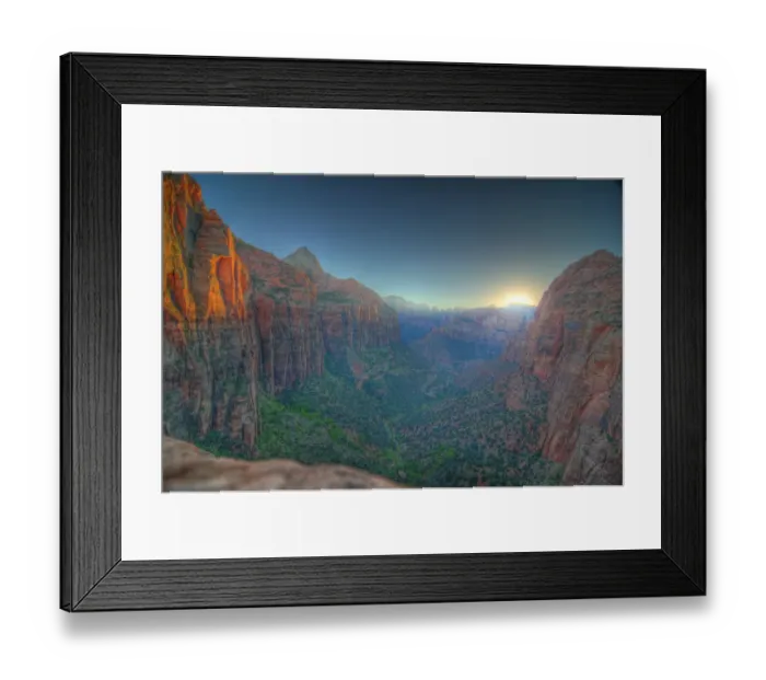 Framed Print : Canyon Overlook HDR