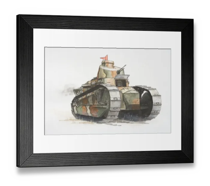 Framed Print : Technology, Military, Armoured Vehicles, Tanks, World War II, French Renault FT17 Framed Print : Technology, Military, Armoured Vehicles, Tanks, World War II, French Renault FT17