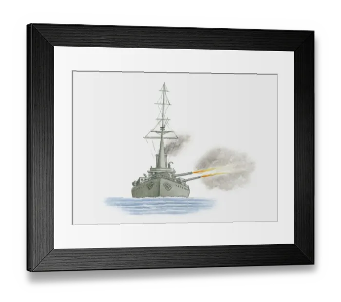 Framed Print : 20th century, battleship, british military, cannon, front view, history, horizontal Framed Print : 20th century, battleship, british military, cannon, front view, history, horizontal
