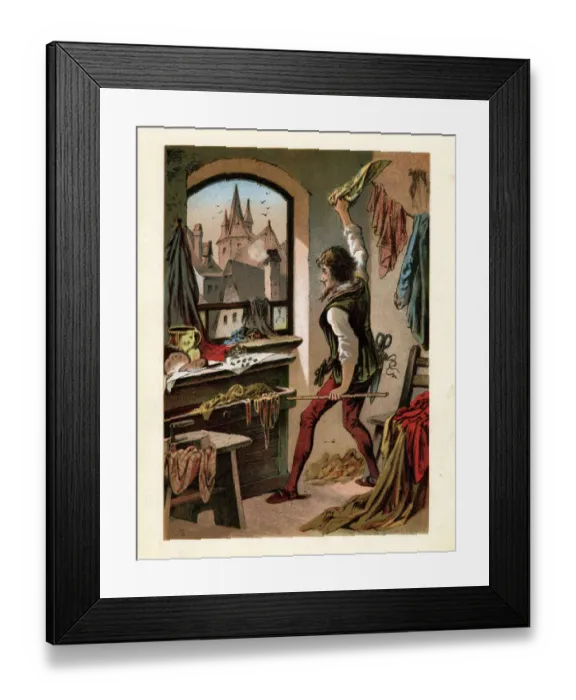 Framed Print : Brothers Grimm - The Valiant Little Tailor Framed Print : Brothers Grimm - The Valiant Little Tailor