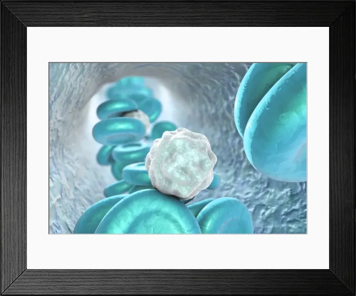 Framed Print : Blood cells, illustration Framed Print : Blood cells, illustration