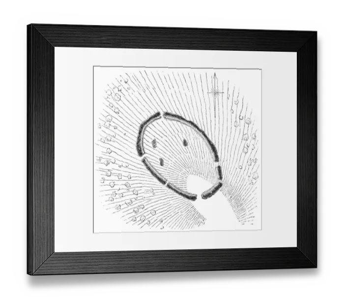Framed Print : Squier Map of Seneca Fort near Clarence in Erie County, New York, USA Framed Print : Squier Map of Seneca Fort near Clarence in Erie County, New York, USA