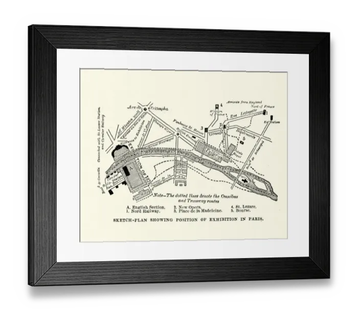 Framed Print : Map of the Exposition Universelle, Paris 1878 Framed Print : Map of the Exposition Universelle, Paris 1878