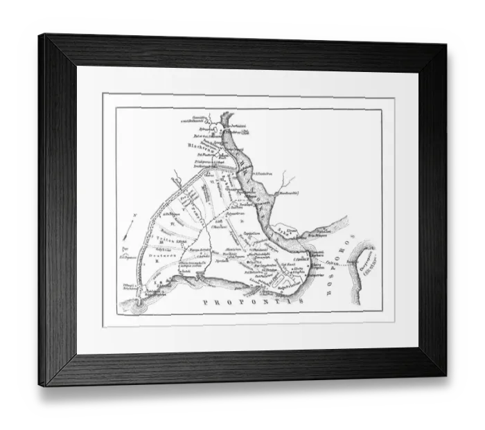 Framed Print : Plan of Constantinople with the wall of Cyrus Konstantin Framed Print : Plan of Constantinople with the wall of Cyrus Konstantin