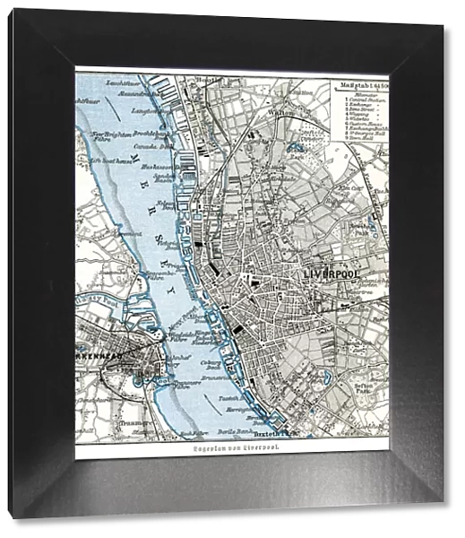 Liverpool city map 1895