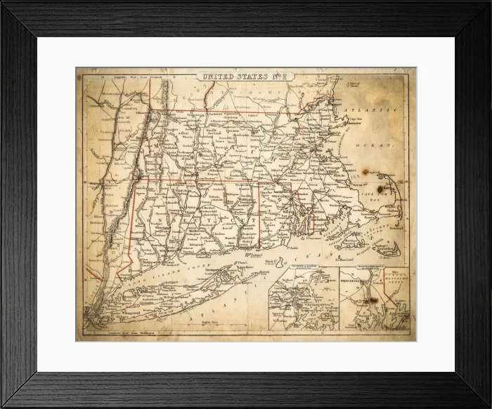 Framed Print : Antique Maps