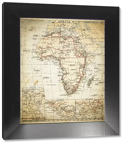 Africa map of 1869