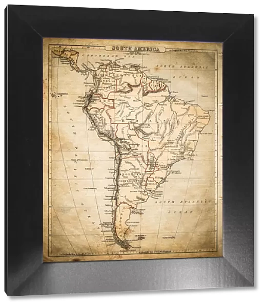 South America map of 1869