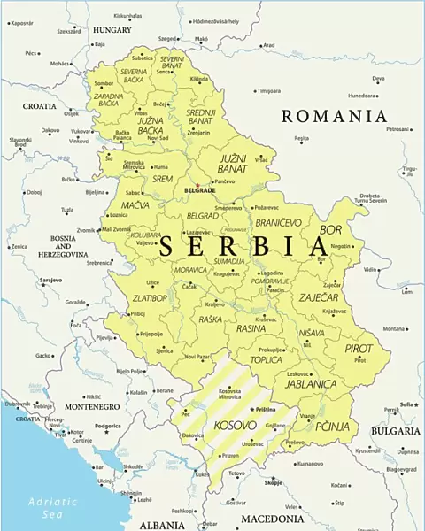 Map of Serbia - Vector