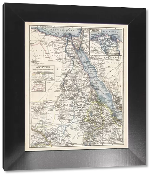 Map of Egypt and Darfur 1900