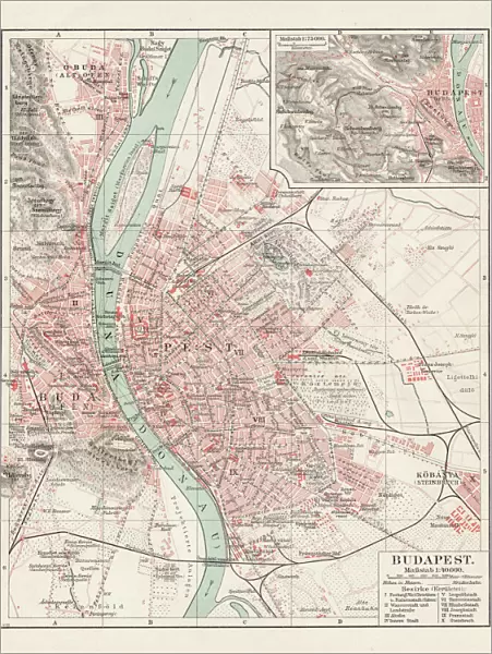 Map of Budapest 1900
