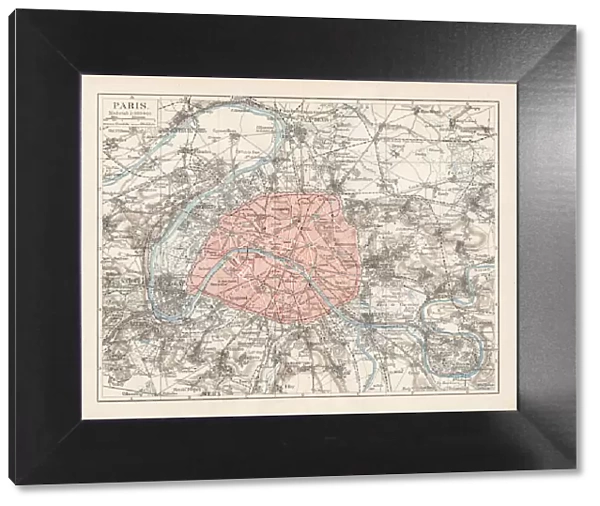 Map of Paris 1900