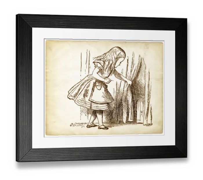 Framed Print : Engraving Alice in Wonderland Framed Print : Engraving Alice in Wonderland