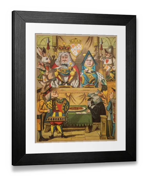 Framed Print : Engraving Alice in Wonderland Framed Print : Engraving Alice in Wonderland