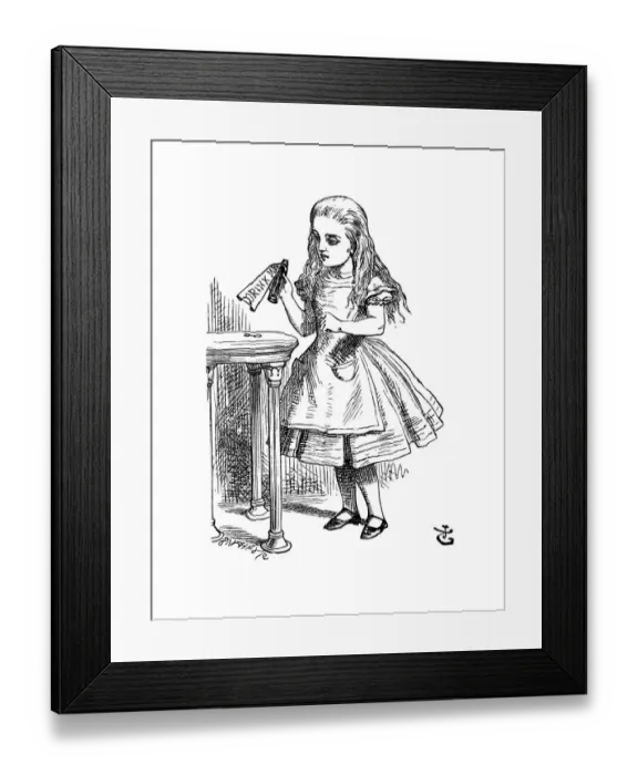 Framed Print : Alice in Wonderland - Drink Me Framed Print : Alice in Wonderland - Drink Me