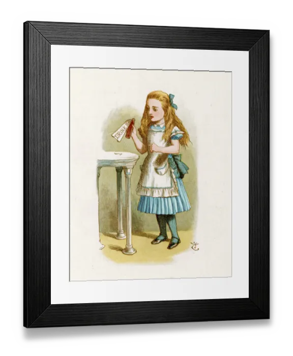 Framed Print : Alice in Wonderland - Drink Me Framed Print : Alice in Wonderland - Drink Me