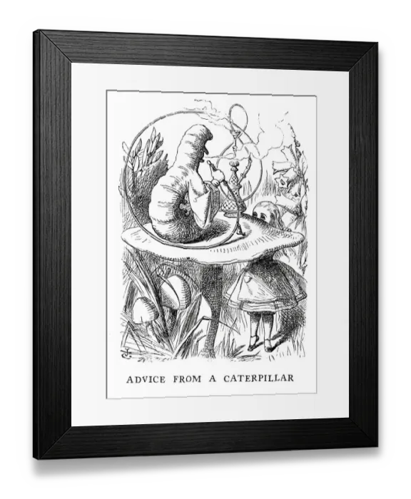 Framed Print : Alice in Wonderland - Advice from a Caterpillar Framed Print : Alice in Wonderland - Advice from a Caterpillar