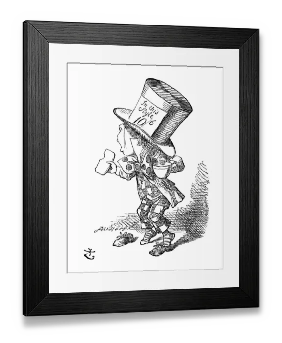 Framed Print : Alice in Wonderland - The Mad Hatter