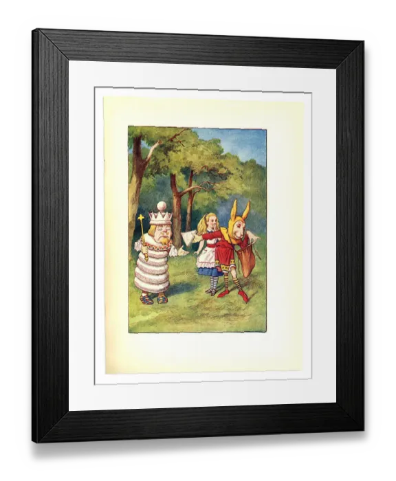 Framed Print : Alice, King and messenger illustration, (Alices Adventures in Wonderland) Framed Print : Alice, King and messenger illustration, (Alices Adventures in Wonderland)