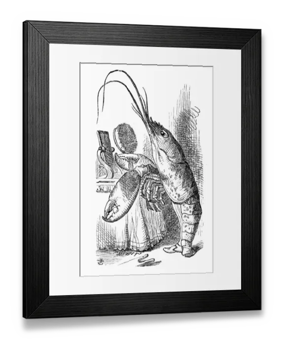 Framed Print : Alice in Wonderland - The Lobster Framed Print : Alice in Wonderland - The Lobster