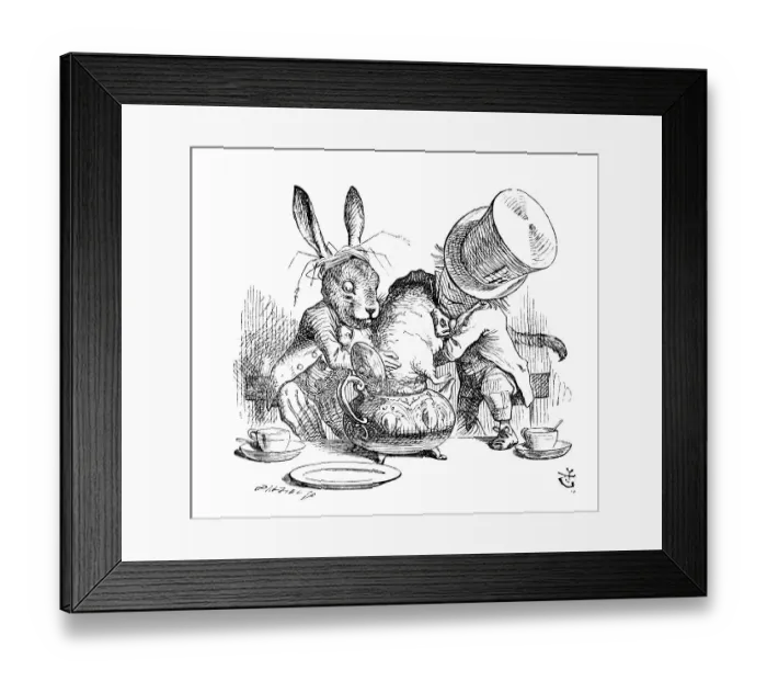 Framed Print : Mad Hatter and the March Hare Framed Print : Mad Hatter and the March Hare