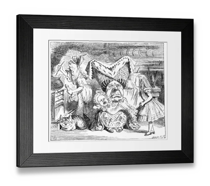 Framed Print : Alice in Wonderland - Pig and Pepper Framed Print : Alice in Wonderland - Pig and Pepper