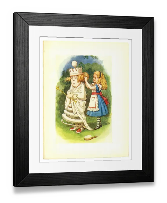 Framed Print : The White Queen illustration, (Alices Adventures in Wonderland) Framed Print : The White Queen illustration, (Alices Adventures in Wonderland)
