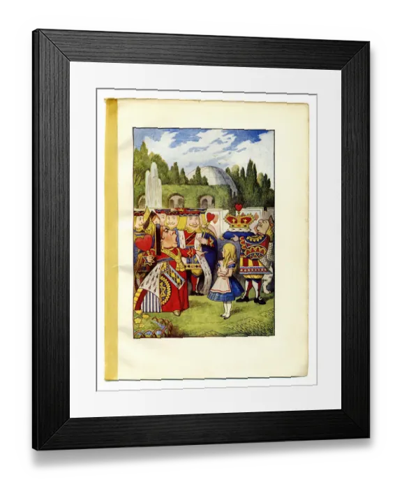 Framed Print : Queen of Hearts illustration, (Alices Adventures in Wonderland)