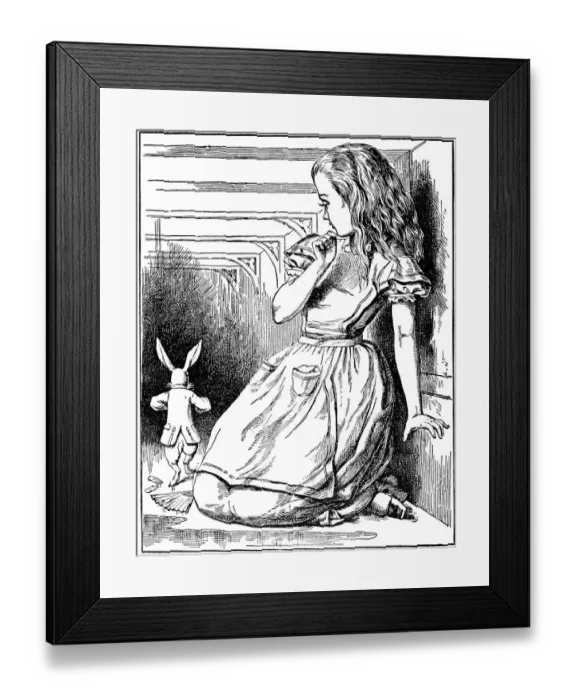 Framed Print : Alice Left Behind, Alices Adventures in Wonderland Framed Print : Alice Left Behind, Alices Adventures in Wonderland