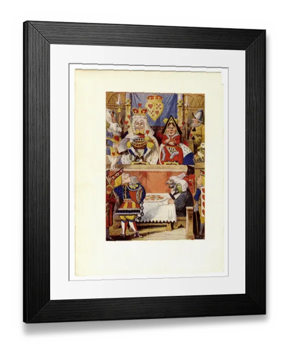 Framed Print : Courtroom trial illustration, (Alices Adventures in Wonderland) Framed Print : Courtroom trial illustration, (Alices Adventures in Wonderland)
