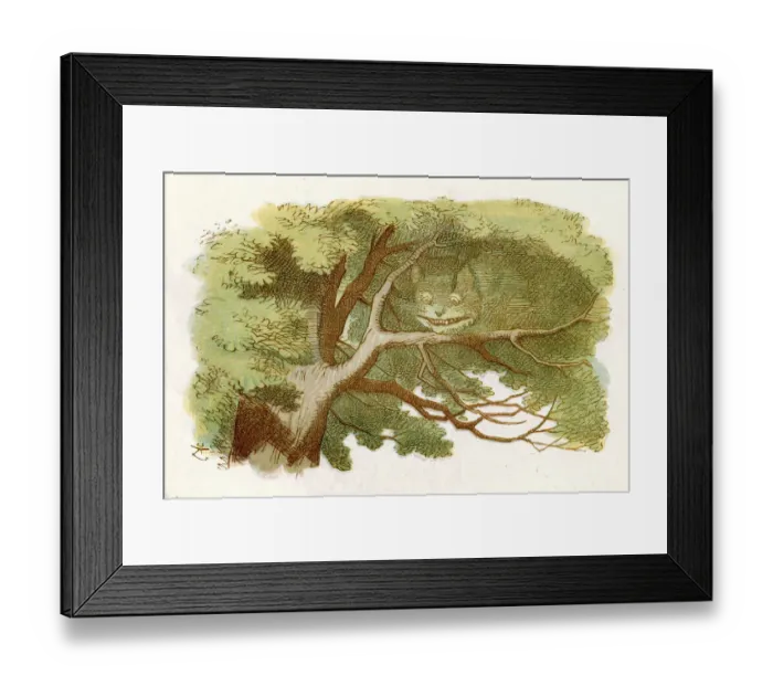 Framed Print : Alice in Wonderland - Cheshire Cat Framed Print : Alice in Wonderland - Cheshire Cat