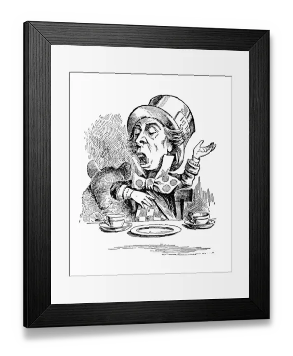 Framed Print : The Hatter, Alices Adventures in Wonderland Framed Print : The Hatter, Alices Adventures in Wonderland