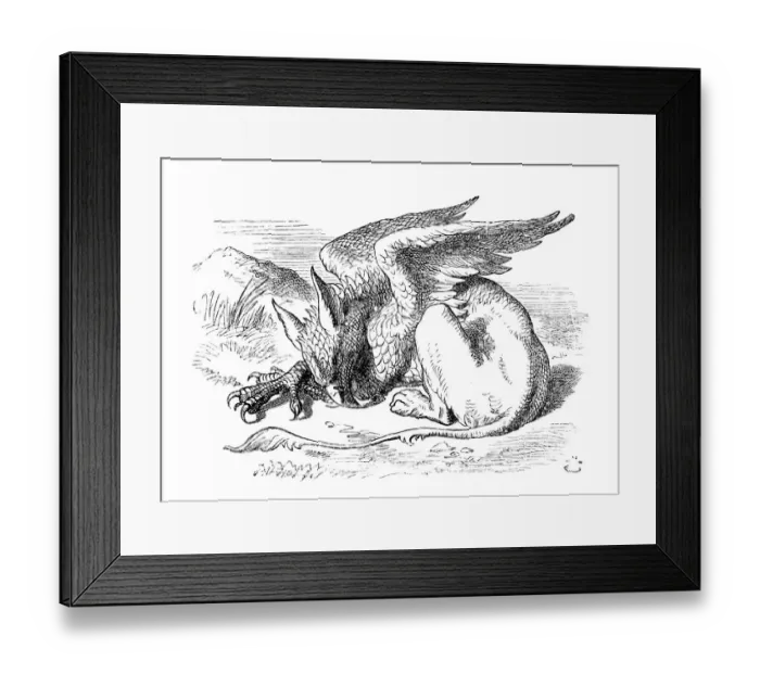 Framed Print : Alice in Wonderland - The Griffen Framed Print : Alice in Wonderland - The Griffen
