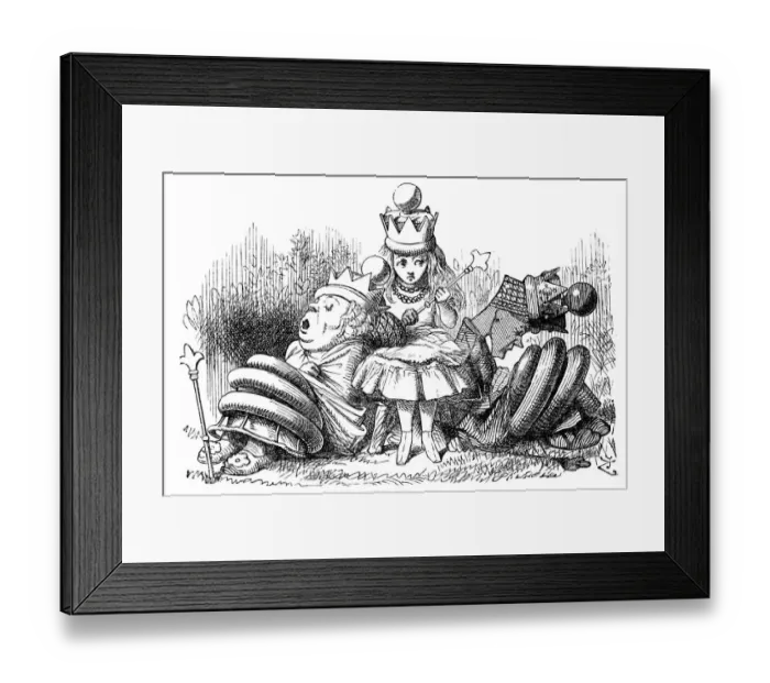 Framed Print : Alice through the looking glass