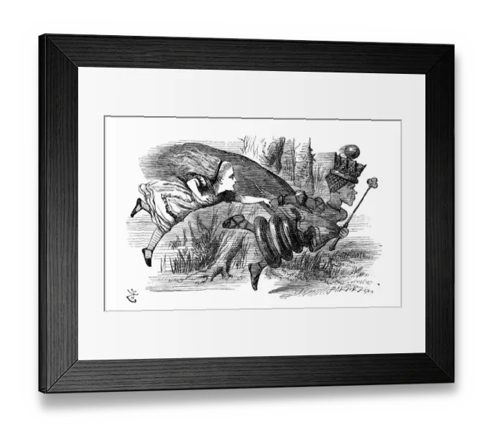 Framed Print : Alice through the looking glass