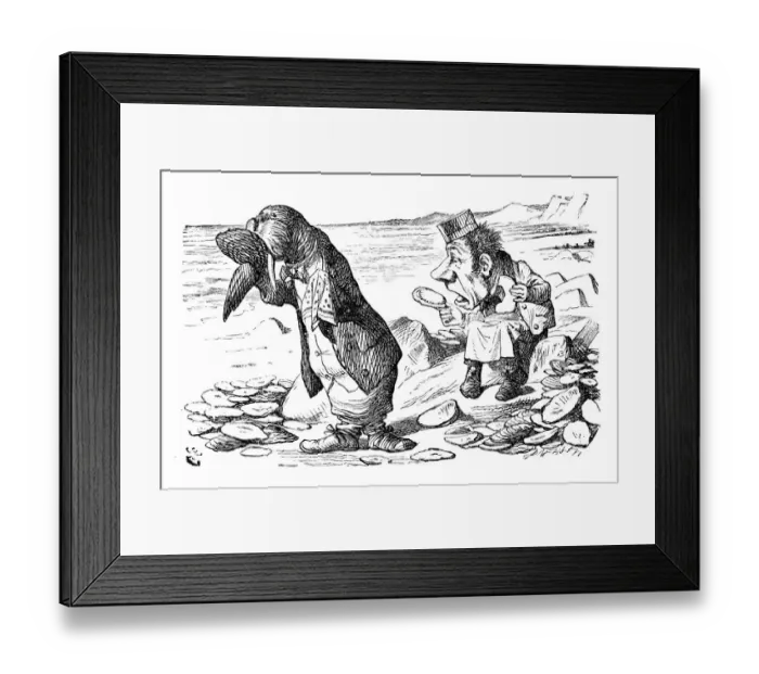 Framed Print : Alice through the looking glass - Walrus and Carpenter Framed Print : Alice through the looking glass - Walrus and Carpenter