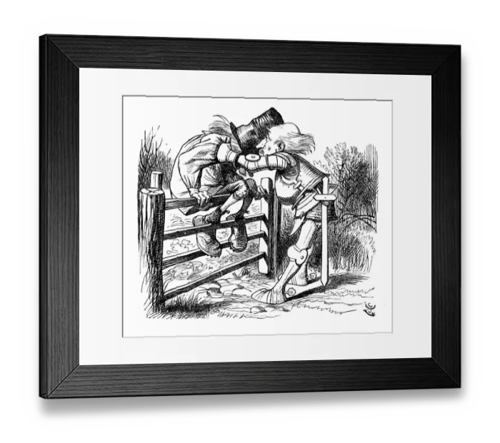 Framed Print : Alice through the looking glass Framed Print : Alice through the looking glass