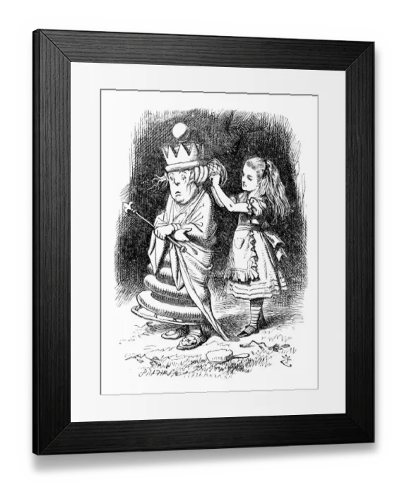Framed Print : Alice through the looking glass