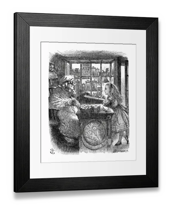 Framed Print : Alice through the looking glass