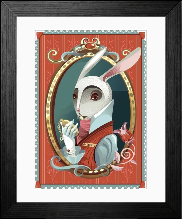 Framed Print : White Rabbit Framed Print : White Rabbit