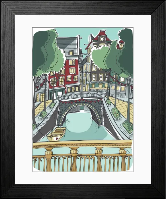 Framed Print : Love Amsterdam in summer Framed Print : Love Amsterdam in summer