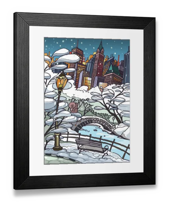 Framed Print : Central Park in winter Framed Print : Central Park in winter