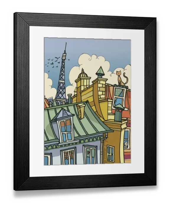 Framed Print : Love Paris roofs Framed Print : Love Paris roofs