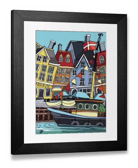 Framed Print : Love Copenhagen Framed Print : Love Copenhagen