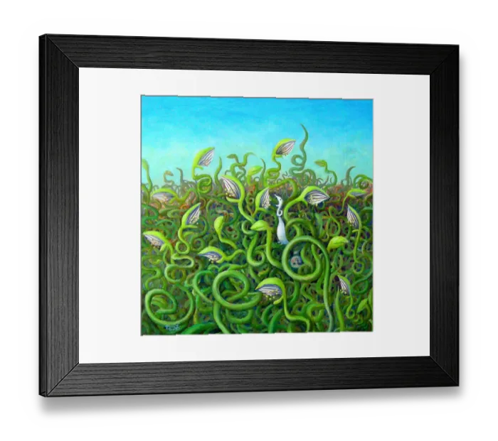 Framed Print : Boy plants his flowers in his garden Framed Print : Boy plants his flowers in his garden