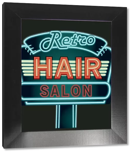 Retro Hair salon neon sign