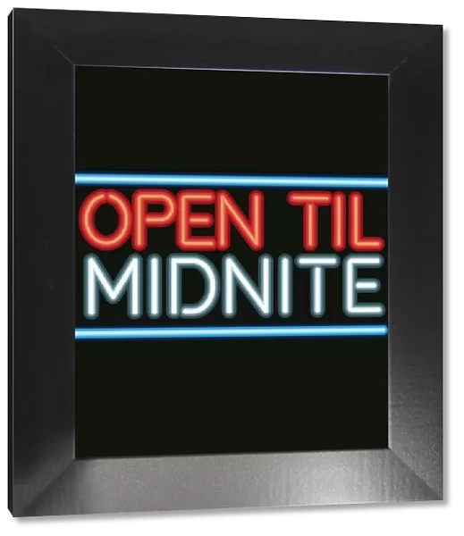 Neon Sign Open Late Icon