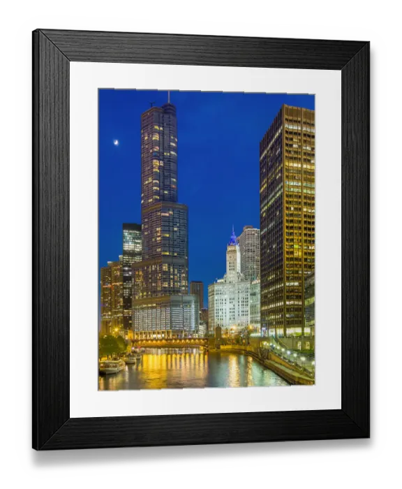 Framed Print : Chicago by night Framed Print : Chicago by night