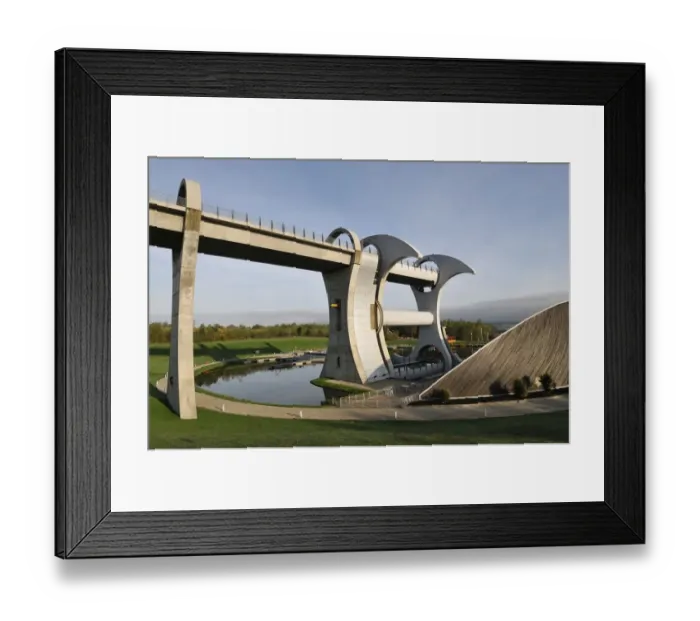 Framed Print : Falkirk Wheel Geometry Framed Print : Falkirk Wheel Geometry