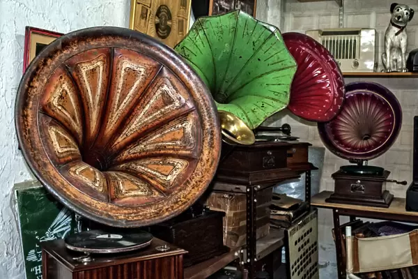Antique gramophones